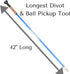 Longest Divot Pitch Mark Tool - Fix Ball Marks & Pick Up Golf Balls Without Bending