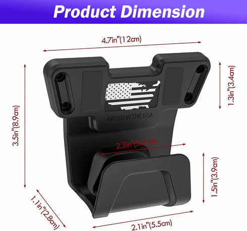 Upgrade Gun Magnet Mount with Safety Trigger Guard for Most Guns, Magnetic Holder for Car, Walls, Safe