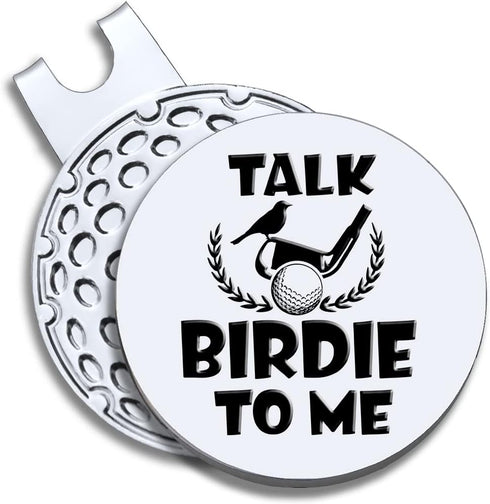 Talk Birdie to Me Golf Ball Marker with Magnetic Hat Clip, Funny Golf Gift for Men Women
