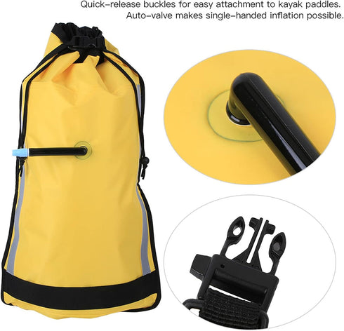 SUNGOOYUE Kayak Paddle Floating Bag, Inflatable Paddle Float Bag for Kayak Canoe Paddles Cover Storage