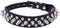 Dogs Kingdom Soft Leather Mushrooms Rivet and Spikes Studded Adjustable Buckle Pet Dog Collar for Small Medium Large