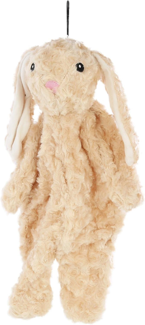 Pet Lou Stuffingless Floppy Plush Dog Toys, Durable Chew Toys for Large and Medium Dogs (TAN, 19 Inch Rabbit)