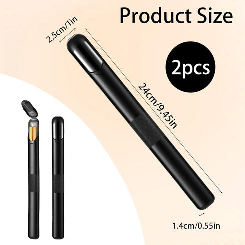 FdcLixuvol 2 (9.4" 1") PCS Chopsticks Storage Case, Plastic Utensil Holder with Side Opening Lightweight Chopstick