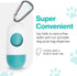 1 15 PawPail Dog Poop Bag Holder with Carabiner Clip - Durable & Leakproof Dog Waste Bag Dispenser - Includes Roll