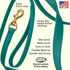 Viper Biothane K9 Working Dog Leash, Waterproof Lead for Tracking Training, 6ft, Blue Aqua, Solid Brass Snap