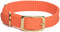 Mendota Pet Double Braid Collar - Brass - Orange, 1 in x 21 in Standard