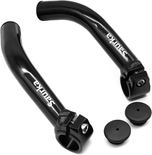 Thinvik Bike Bar Ends, Aluminium Alloy MTB Handlebar Ends, Bike Bar Extender, Black