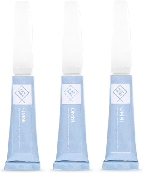 Omni Aquarium Glue for Aquatic Plants, Coral, Rocks - Non-Toxic Quick Dry, Safe for Aquariums, Reef Tanks (3 Pack)
