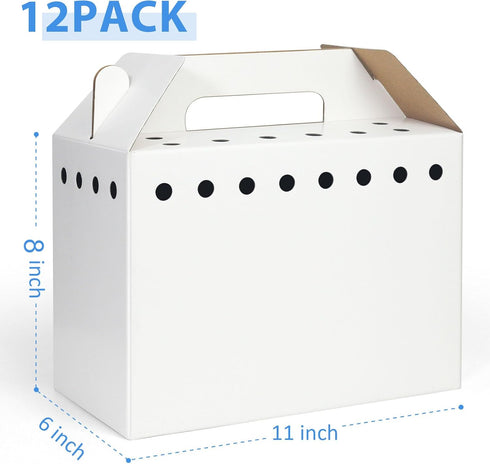 Animals-12 Pack Disposable Cardboard Pet Carrier for Small