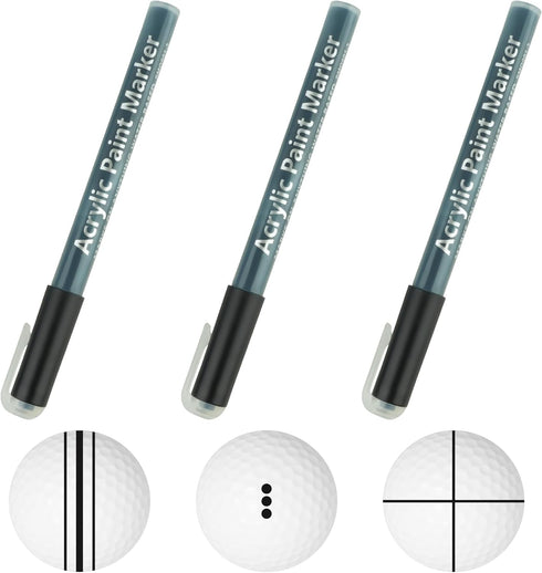 SANDIAN Golf Ball Alignment Integrated Marking Pens Kit with Acrylic Paint Markers