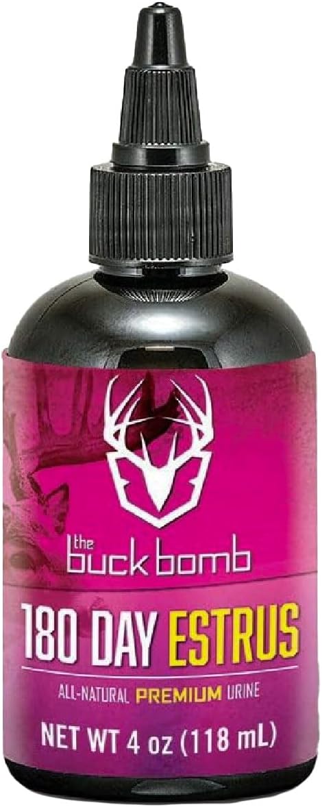 Hunters Specialties Buck Bomb Natural 180 Day Estrus Liquid Scent with Wicks for Deer Buck Lure