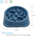UPSKY Slow Feeder Small Dog Puzzle Bowl Feeder, Anti-Slip, Anti-Bloat, Anti-Choking - Deep Blue