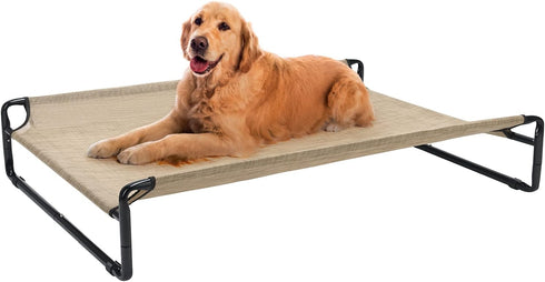 Veehoo Original Cooling Elevated Dog Bed - Outdoor Raised Cots for Large Dogs, Portable Standing Pet Bed with Washable