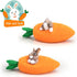 Hollypet Hide and Seek Squeaky Dog Toy - Interactive Puzzle Plush Toy with Rabbit and Carrot