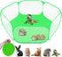 Small Animals Tent, Reptiles Cage, Breathable Transparent Pet Playpen, Portable Yard Fence (Cool Green)