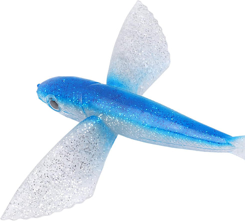 Fishing Lure, Soft Silicone Artificial Lure, Flying Fish Shape with Bright Colors, Ideal for Seawater Boat Fishing