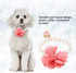 Pet Pearl Flower Necklace - Princess Necklace Collar Accessories for Puppy Decoration (Blue, Red)