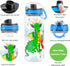 Home Tune 23oz Cute Water Bottle for School Kids Girls, BPA FREE Tritan, Leak Proof with Easy Clean Handle (Fire Dragon)