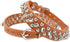 Adjustable Spiked Soft Leather Dog Cat Collar for Female Male, Brown, Anti Bite Studded for Small Dogs (Brown, XS)