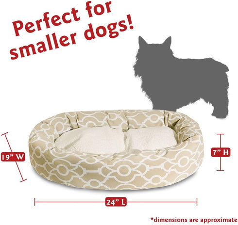 Majestic Pet 24" Athens Sand Sherpa Bagel Bed