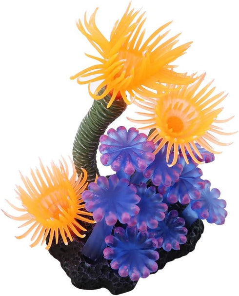 Zerodis Lifelike Silicone Sea Anemone, Simulated Fake Coral Ornament for Aquarium Decor