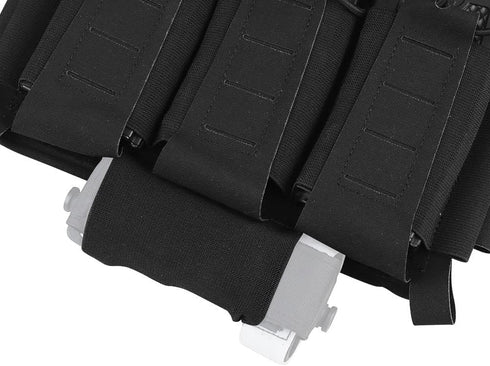 Triple 5.56 Mag Pouch with Utility Bag, Hook-and-Loop Tactical Placard for Magazines