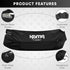 Kisma Running Fanny Pack and Sport Waist Belt for Runners, Hikers, and Travelers, Lightweight Moisture-Wicking Neoprene, Long Adjustable Strap to Fit Men and Women (Black)