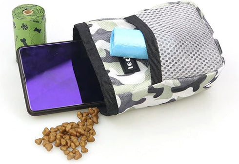 leconpet Portable Dog Treat Pouch for Training, Perfect Food Snack Storage Holder for Puppy Walking (Camo)