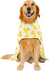 HDE Dog Bathrobe Super Absorbent Quick Drying Puppy Towel Wrap Coat Adjustable After Bath Robes with Hood for Dog Sizes
