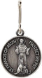 Silver Toned Saint St Francis Protect My Pet Collar Medal, 1 Inch with Blank Back
