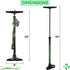 REVERE XLAIRATOR 5 Bike Floor Pump: 160 PSI, Fits Presta & Schrader Valve, Large Gauge, Extended Reach Hose for Bikes &
