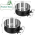 2 Pack No Spill Dog Crate Water Bowl, Hanging Kennel Bowls for Pet Cage Accessories