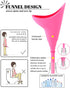 Portable Female Urinal, Reusable Silicone Pee Funnel for Road Trip, Travel, Camping Gear Essentials with Cup