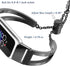 NINKI Slim Bracelet Band for Fitbit Luxe, Adjustable Metal Dressy Strap for Women, Slim Replacement Band