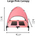 Midlee Pink Dog Cot Bed with Canopy, Large - 30" x 36"