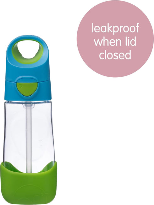 15oz b.box Tritan Kids Water Bottle - Kids Water Bottle w/Straw for School, Sports, Daycare - Leakproof - Ergonomic