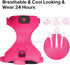 Light Up Dog Harness, No-Pull LED Rechargeable Glowing Pet Harness for Night Walking & Camping, Hotpink