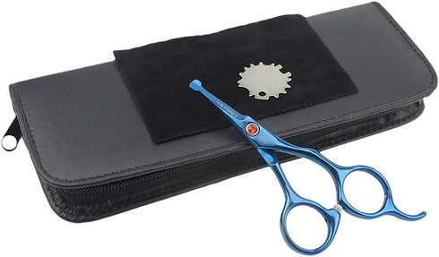 LILYS PET 5.0" Right-Handed Round-Tip Grooming Scissors, Stainless Steel for Nose, Ear, Face, Paw Hair for Pets