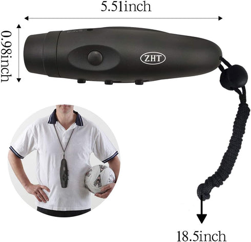 ZHT Electronic Whistles for Referees, USB Charging, 3 Tone High Volume Emergency Whistle for Coaches, Teachers, Outdoor
