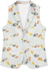 Generic Summer Oyster Shrimp Lemon Seafood Formal Blazer Vest for Women Casual Business Waistcoat Jacket for Work Party
