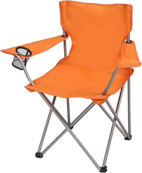 BIAZEEG Quad Folding Camp Chair with Cup Holder (Burnt Orange)
