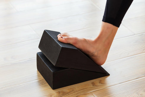 StrongTek Yoga Foam Wedge Blocks (Pair) for Foot Exercise, Balance, Strength, Stretch, Pilates, Fitness