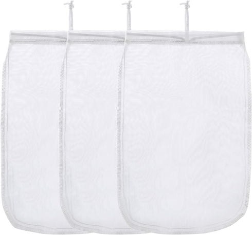 ALEGI Extra Fine Aquarium Filter Media Bag, 3 Pack Reusable 180 Micron Drawstring Mesh for Activated Carbon