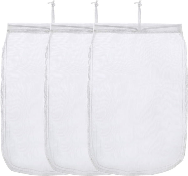 ALEGI Extra Fine Aquarium Filter Media Bag, 3 Pack Reusable 180 Micron Drawstring Mesh for Activated Carbon