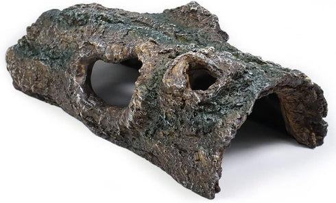 Large Hollow Log Resin Wood Decorations, Reptile Hide Tree Trunk for Lizard, Snake, Gecko, Axolotl, Spider, Turtles