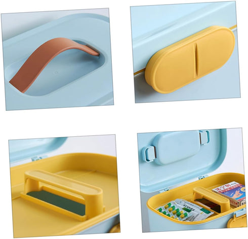 Compact Medication Organizer Bag with Portable Handle