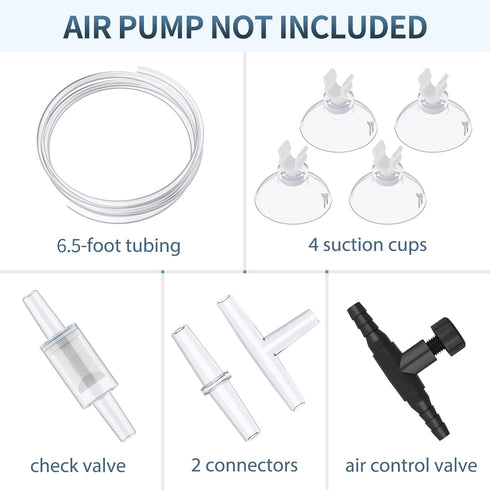 Pawfly Small Fish Foam Filter with Airline Tubing, Suction Cups, Check Valve, and Control Valve for 20 Gallon Tanks