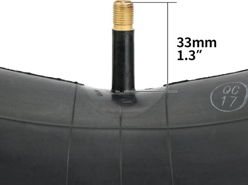 RUTU 20 Inch Bike Tube 20x1.125/1.50/1.75/2.50/3.0/3.5/4.0 with Installation Accessories - 2 Pack