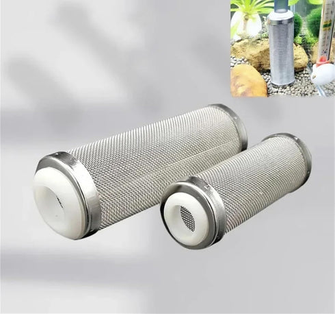 baoauh 10pcs Aquarium Stainless Steel Mesh Filter Guard Stainless Steel Filter Inlet Sleeve Mesh Shrimp Nets Special