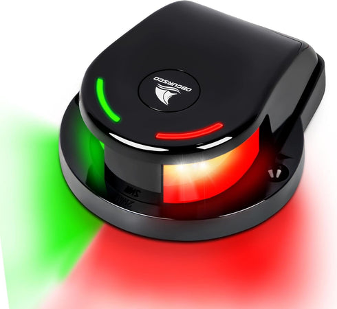 Obcursco Boat Navigation Lights LED IP67 Waterproof Red and Green Lights for Boats Marine Bow Stern